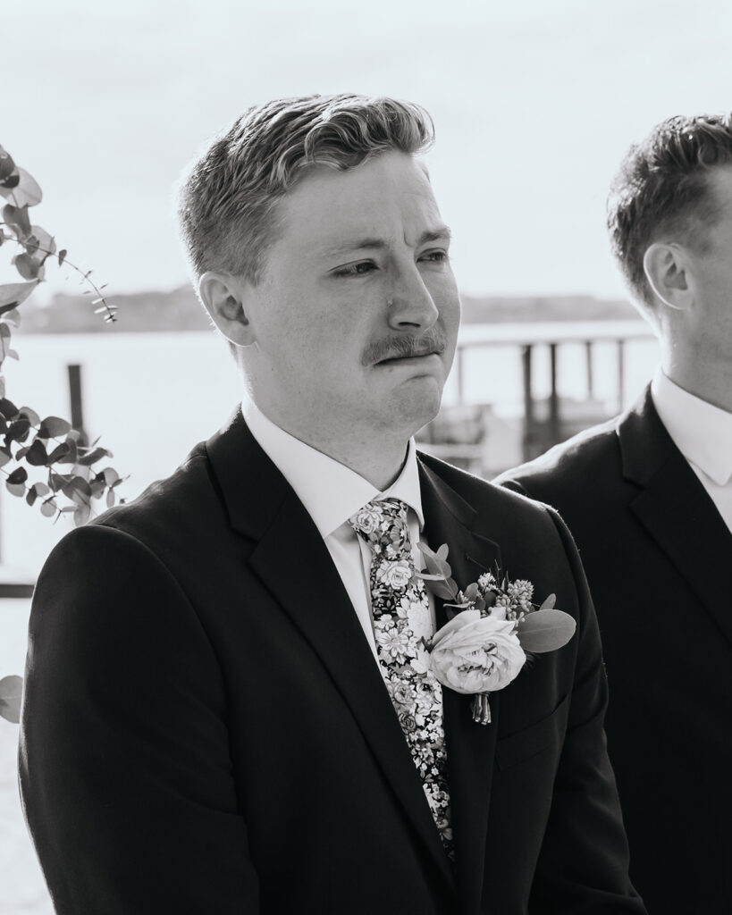 a groom sees his bride for the first time