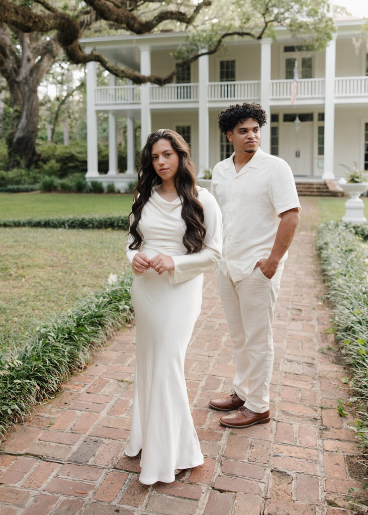 woman and man stand outside of the Eden Gardens State Park