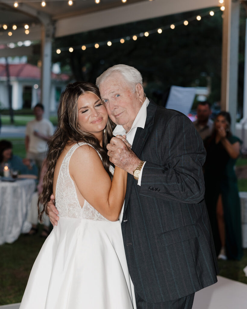 bride dances with her grandfather