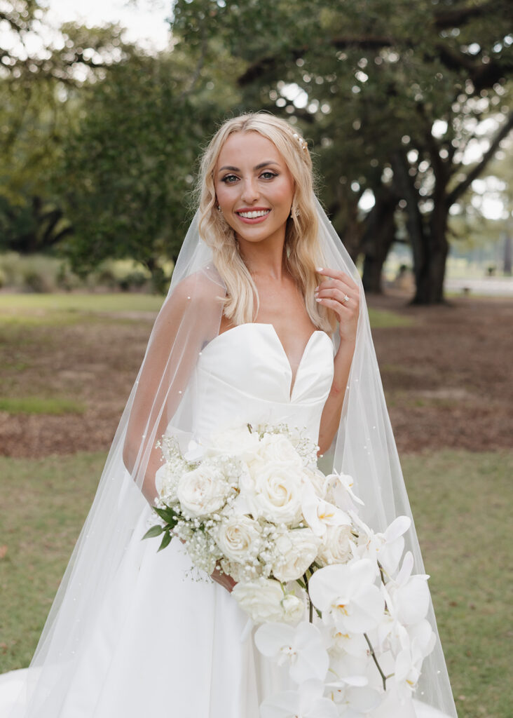 bride smiles