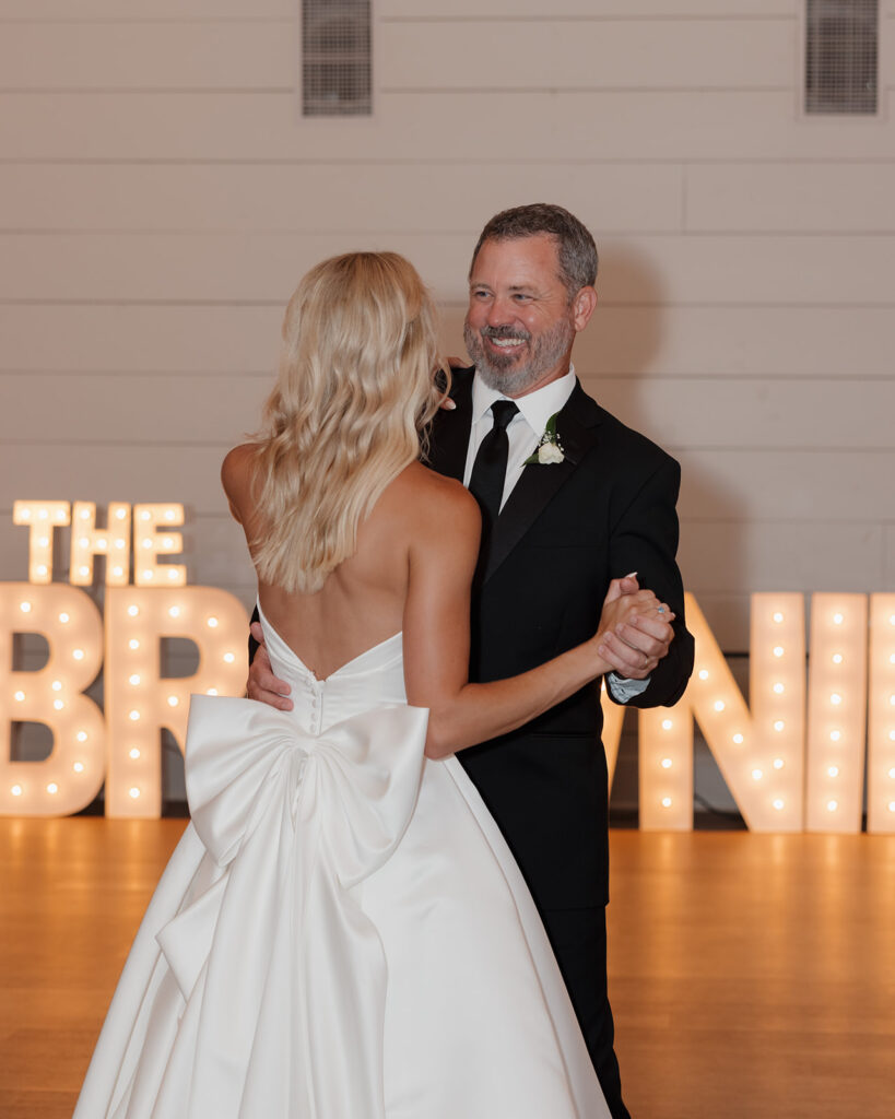 bride and father dance