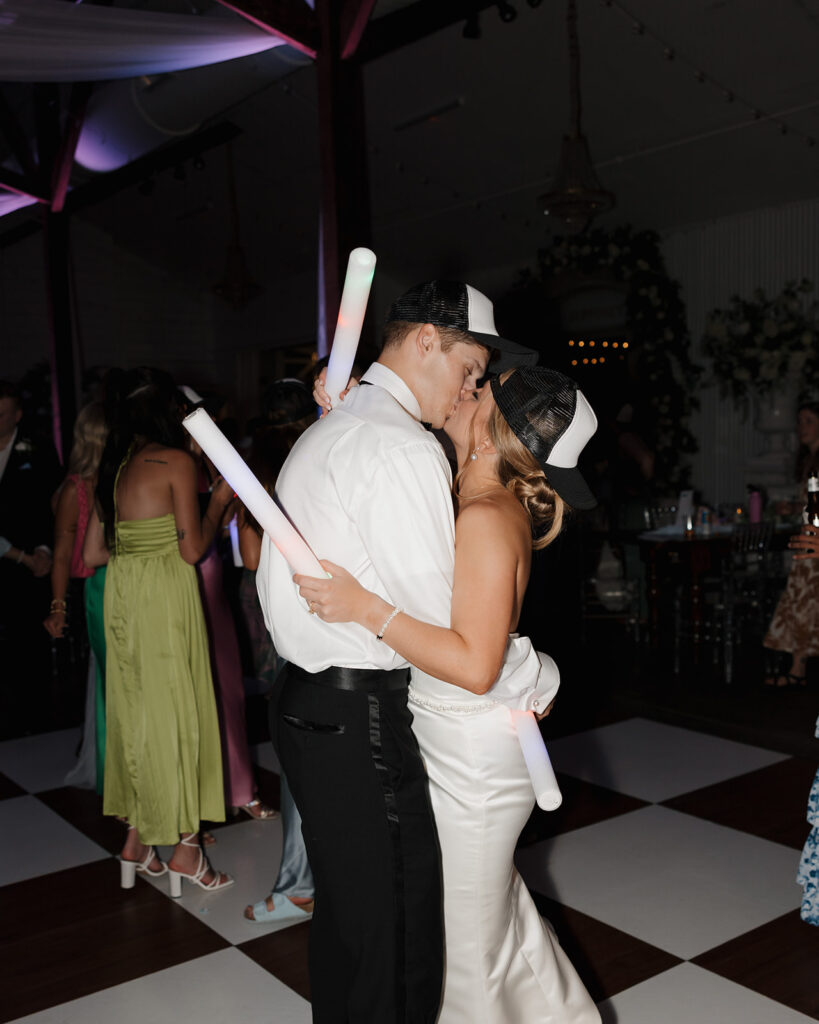 bride and groom dance at Supposey