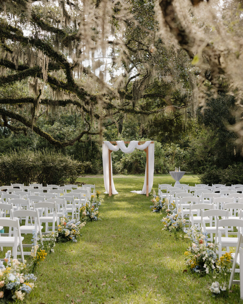 wedding ceremony setup