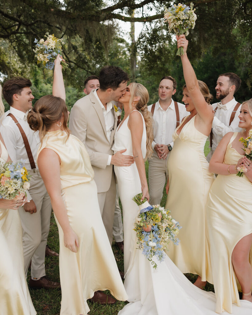 wedding party cheers