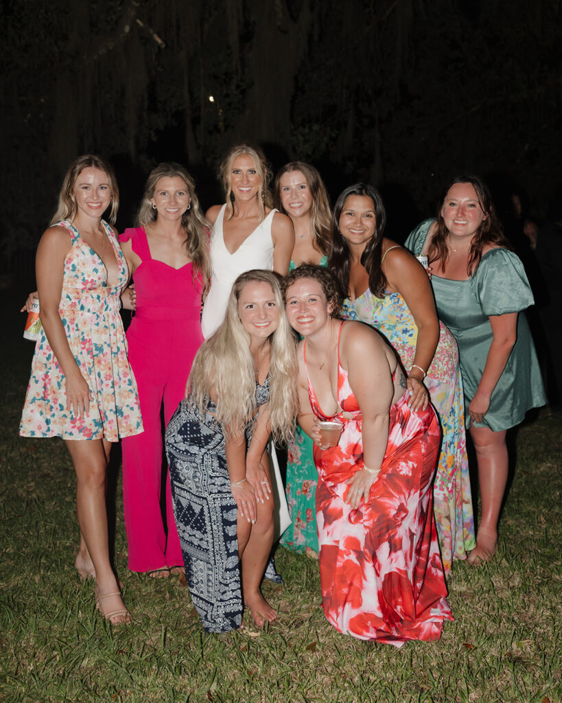 wedding guests smile