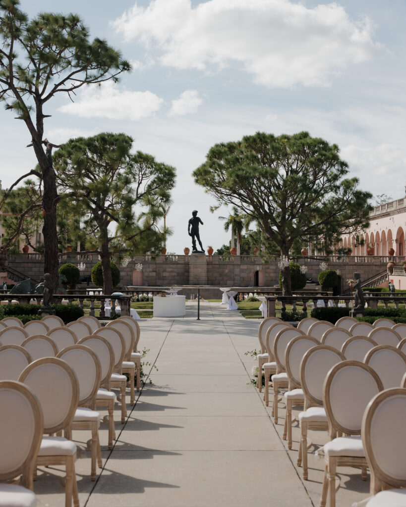 Ringling courtyard wedding ceremony