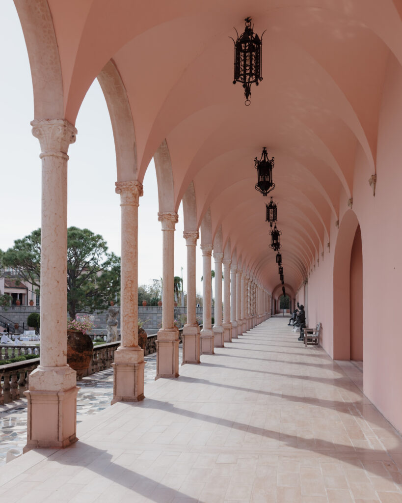 The architecture in the Ringling Courtyard