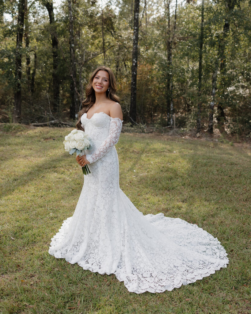 bride smiles