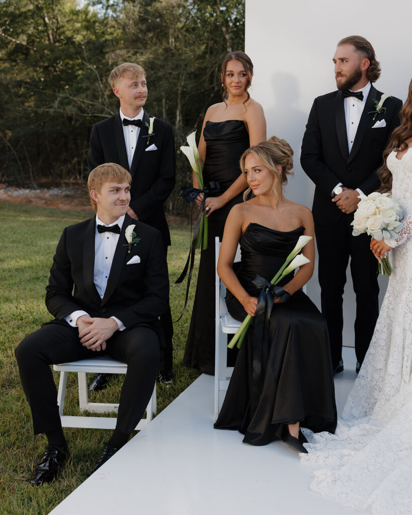 bridesmaids and groomsmen