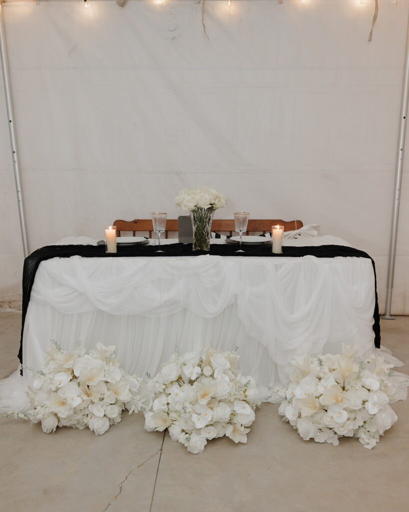 reception table