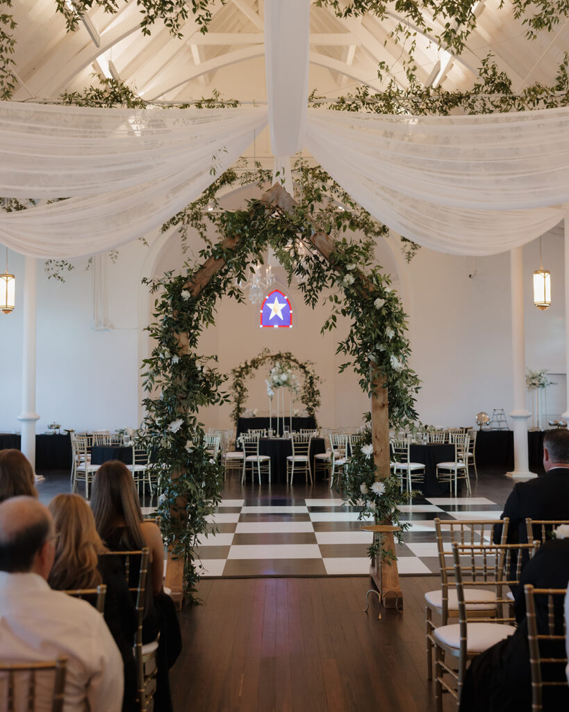 wedding ceremony at the Sanctuary event venue