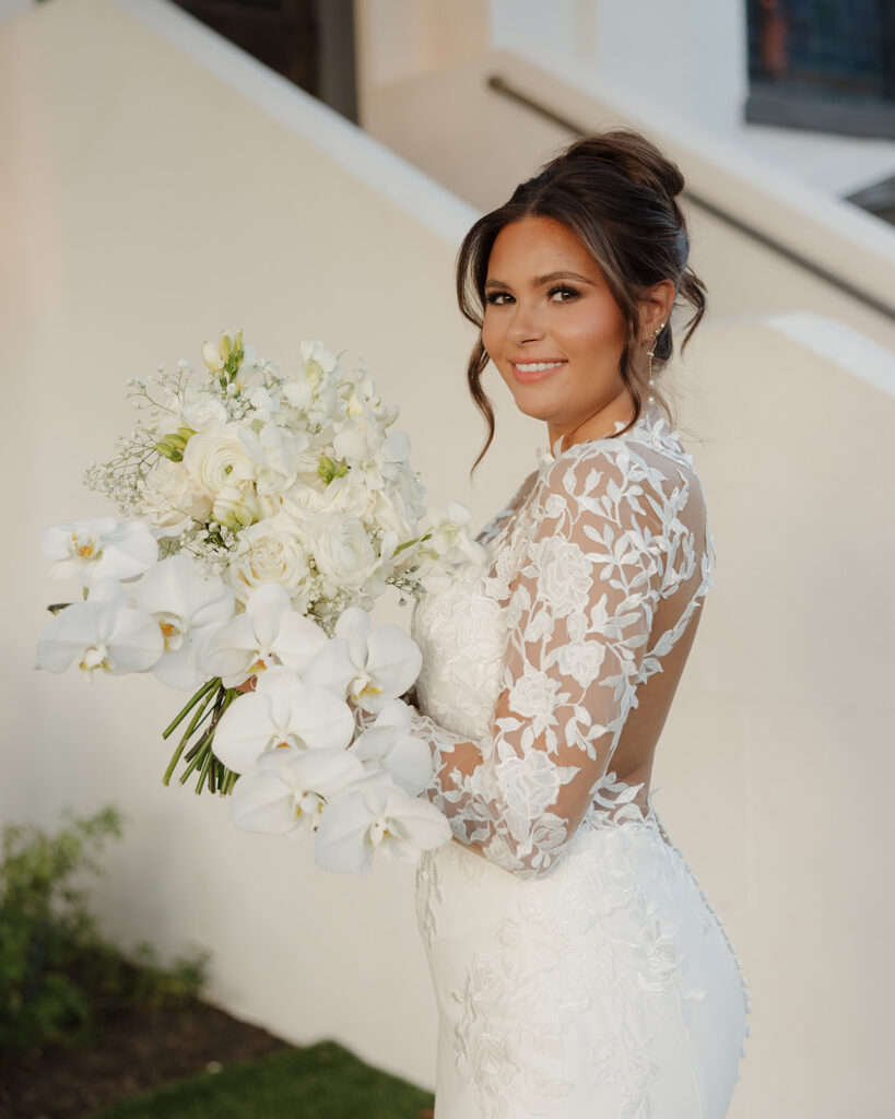 bride smiles