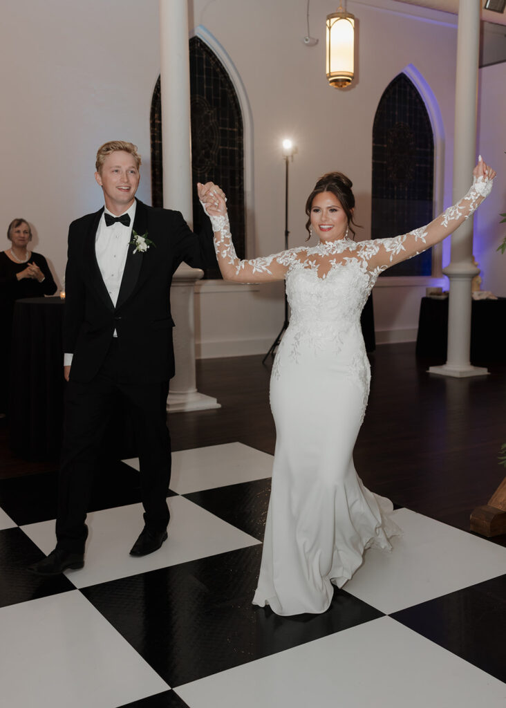 bride and groom dance