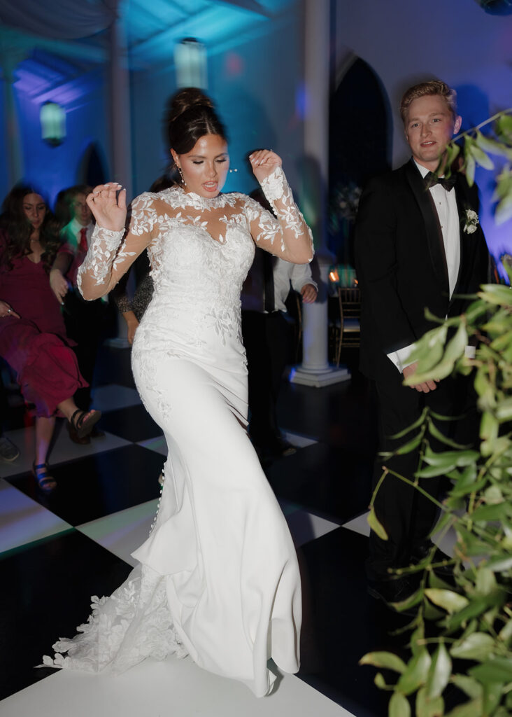 bride and groom dance