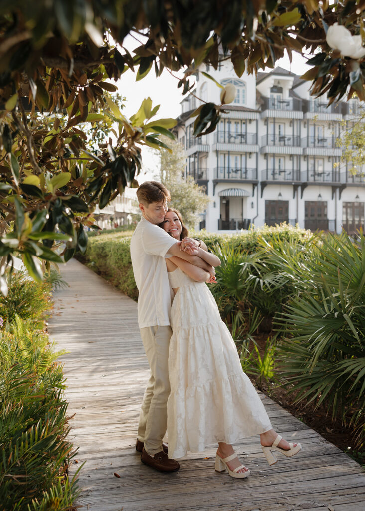 man and woman enjoy Rosemary beach Florida