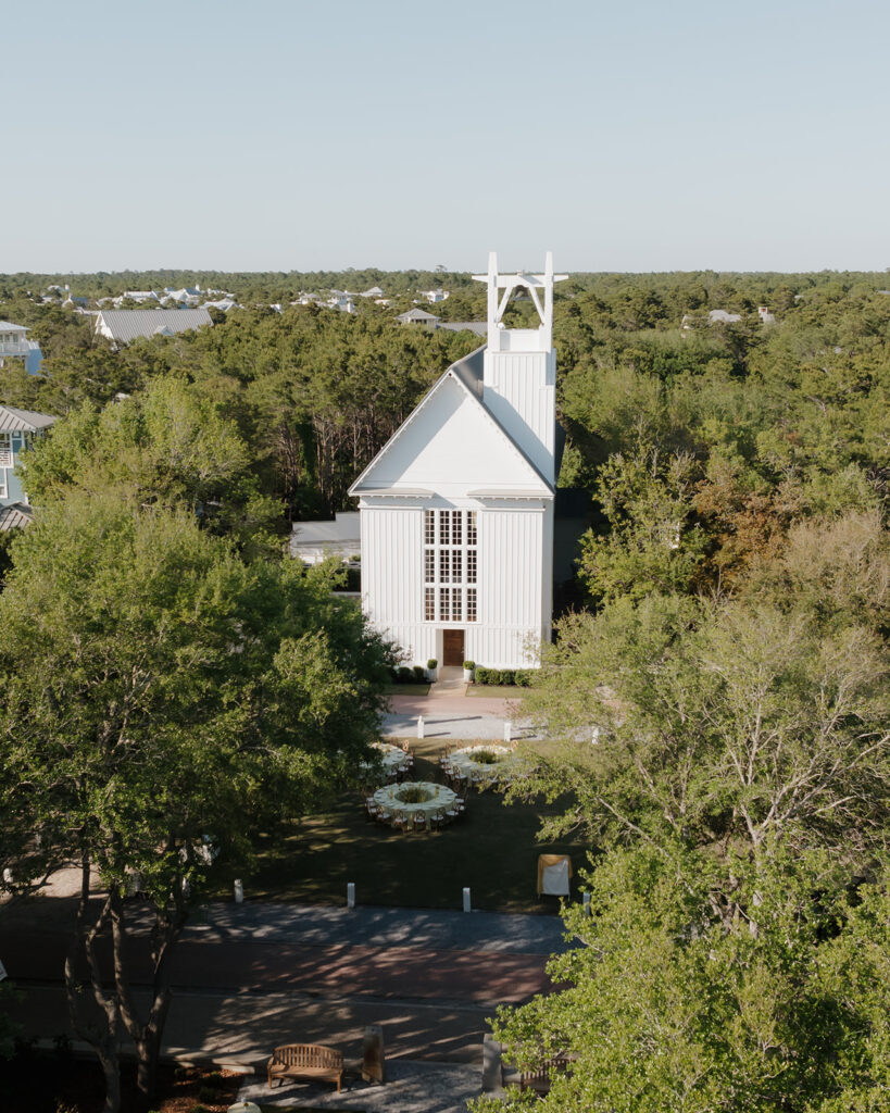 Drone footage of Seaside Florida
