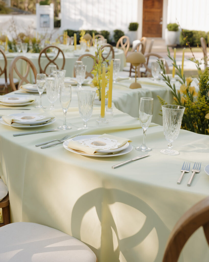 Reception tables in 30A Florida