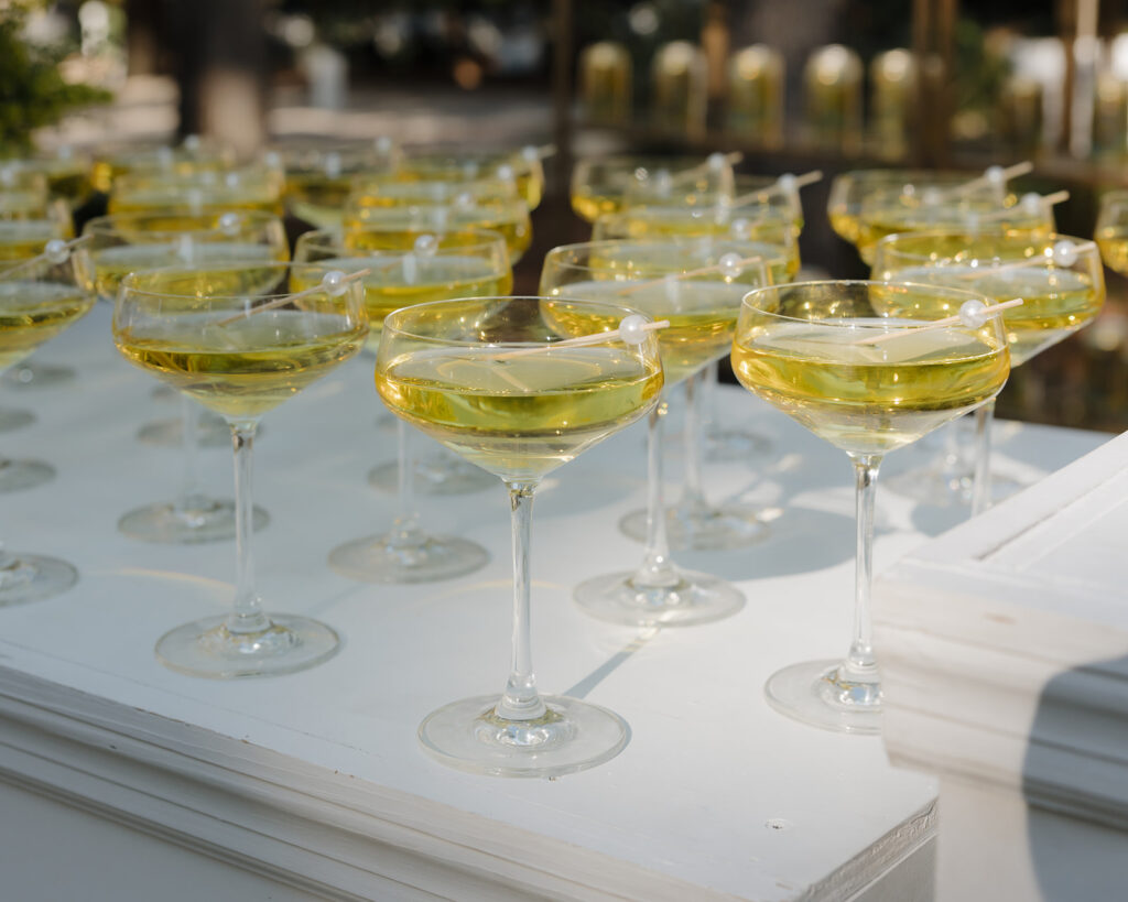 glasses of limoncello
