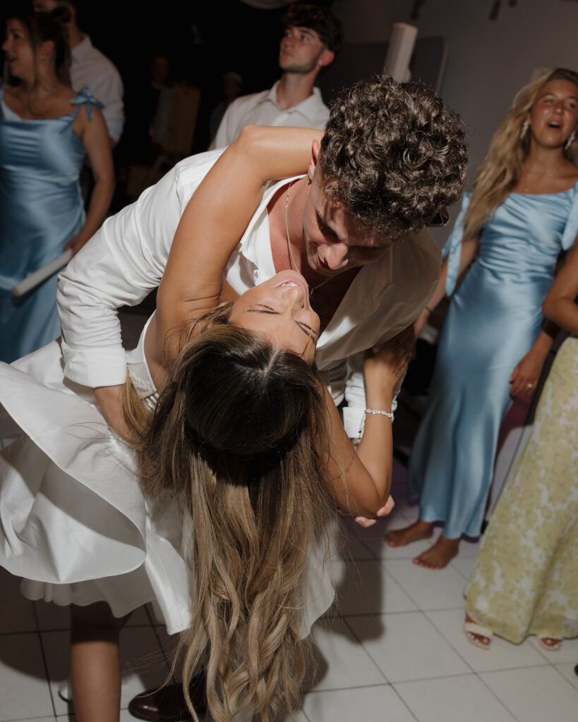 bride and groom dance
