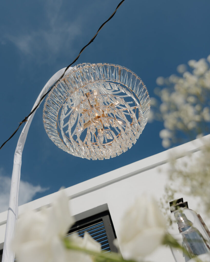 chandelier at the Pearl in Rosemary Beach Florida