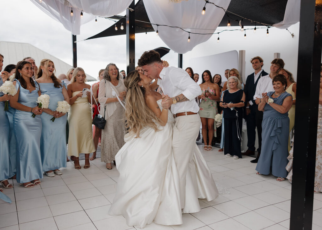 bride and groom dance at the Pearl in Rosemary Beach Florida
