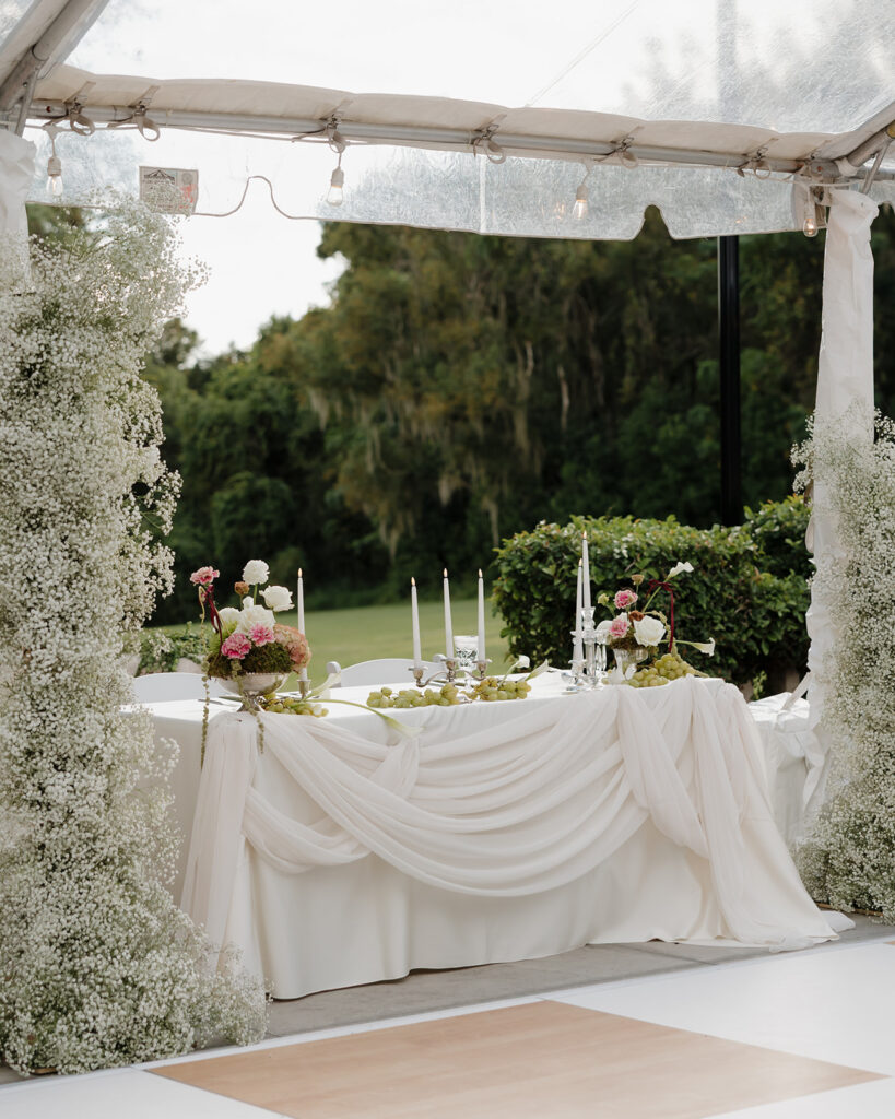 wedding reception table