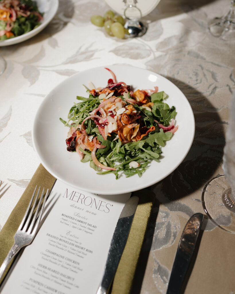 salad at the wedding