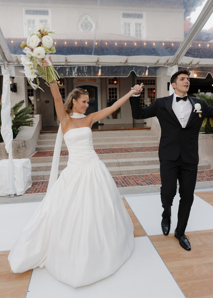 bride and groom grand entrance